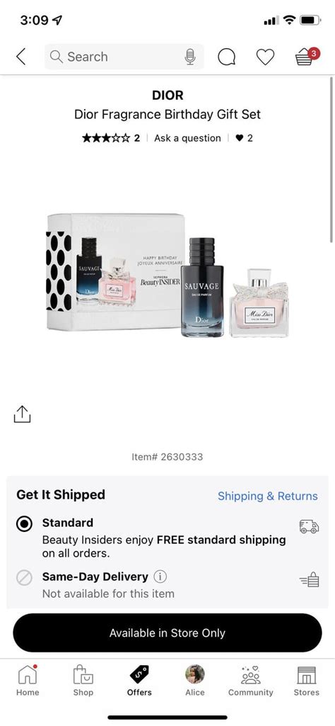 r/Sephora on Reddit: Sephora changed DIOR bday